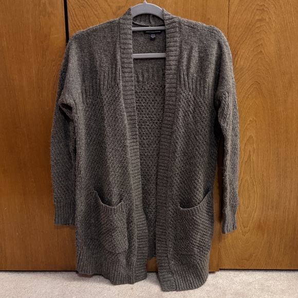 Grey American Eagle Outfitters Knit Cardigan - Picture 1 of 4